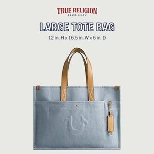 TRUE RELIGION STITCHED HORSESHOE LARGE TOTE BAG 🆕NWT/FAST SHIPPING😮💨⚡🚚